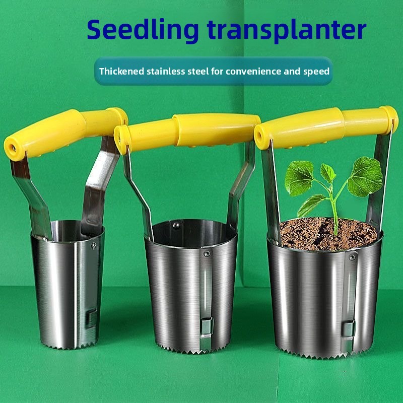 Vegetable Transplanter - Stainless steel seedling transplanter hole-digging sowing