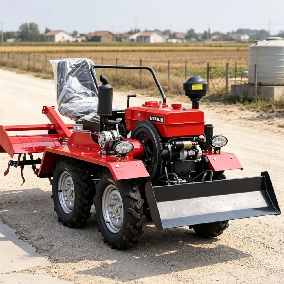 Farming Equipment For Agriculture - Customized 4‑Wheel 4WD Rotary Tiller Seeder