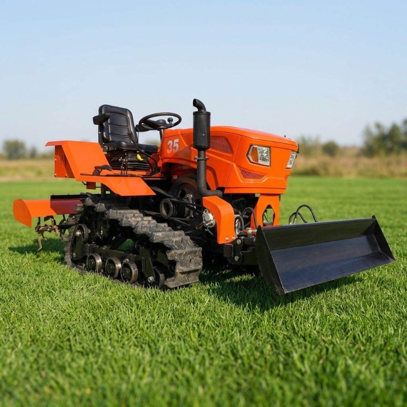 Crawler 4WD Rotary Tiller 35HP - огляд і ціна Farming Equipment For Agriculture