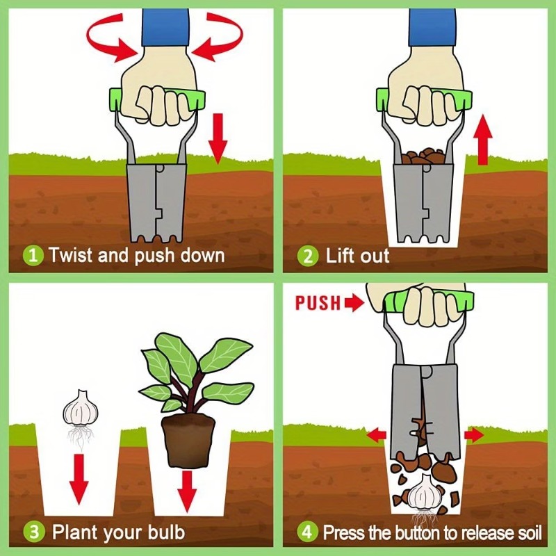 1-5PCS Handle Seedling Transpl - огляд і ціна Vegetable Transplanter