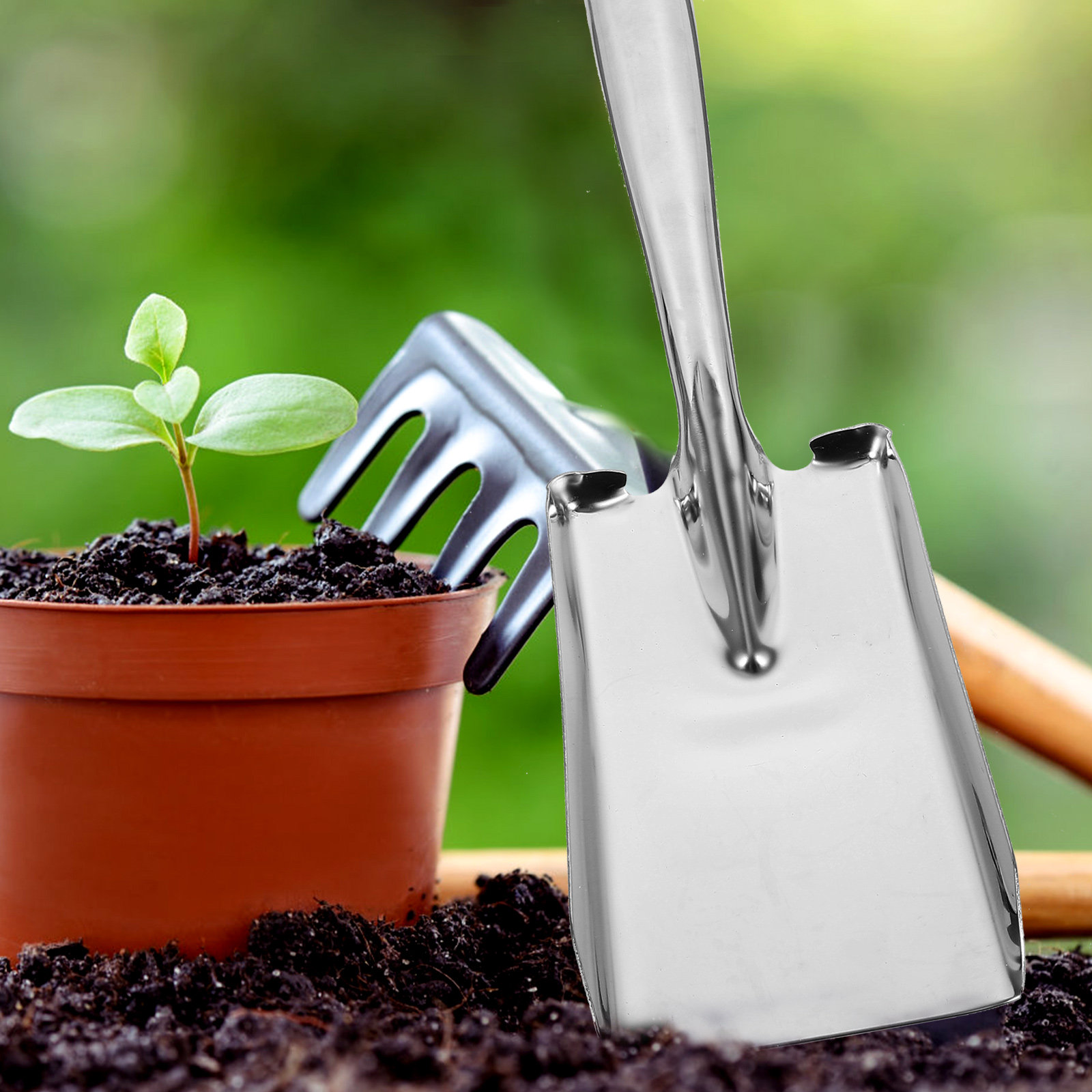 Thicken Stainless Steel Shovel - огляд і ціна Vegetable Transplanter